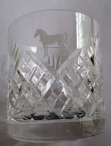 4597 Copo De Uisque Cavalo Branco, Ingles, Cristal Bico De J