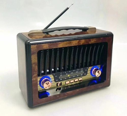 Radio Vintage Bluetooth Amfm/sw Portátil Lector Usb Tf Meier