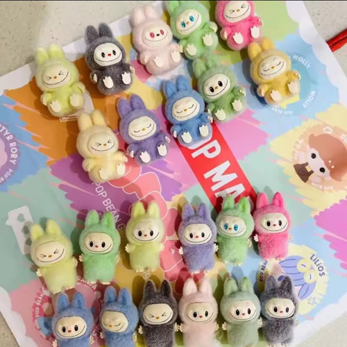 Labubu Monster Macaron Have A Seat Nuevo 5 Pcs 5cm
