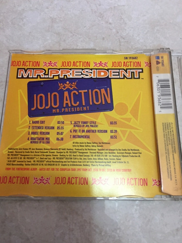 Mr. President - Jojo Action - Cd - Disco - Maxi Single (Usado)