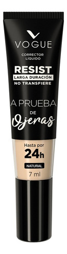 Corrector Líquido Resist Larga Duración Vogue 7ml Tono Natural