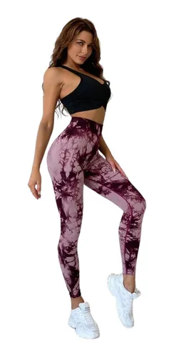 Legging Licra Deportiva Mujer Con Scrunch Rosado