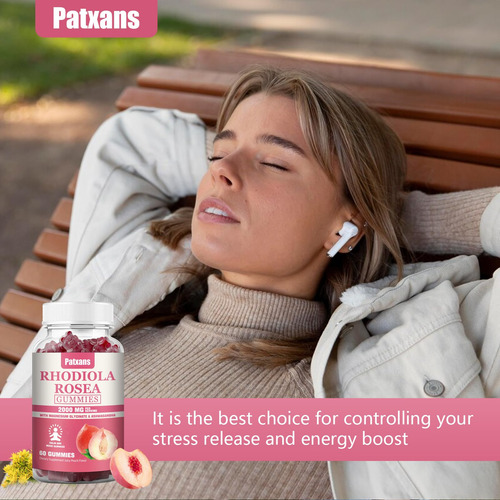 Patxans Gomitas Rhodiola Rosea 2000mg 120 Tabletas Pack 2