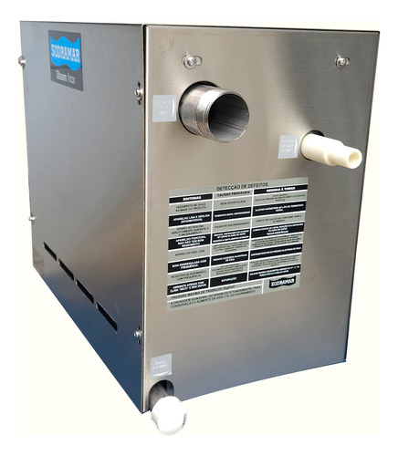 Sauna Vapor Steam Inox 15 Kw 25m3 Com Painel Analógico