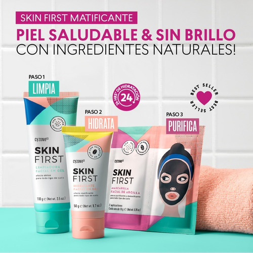 Imagen 6 de 8 de Mascarilla Facial De Arcilla Skin First Cyzone