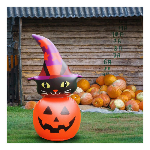. Iluminación Rgb Inflable De Decoración De Halloween De