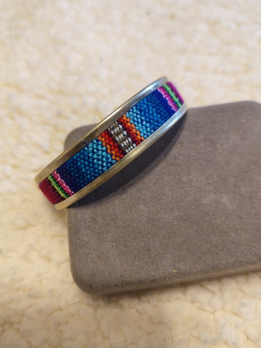 Pulsera De Alpaca Y Aguayo 