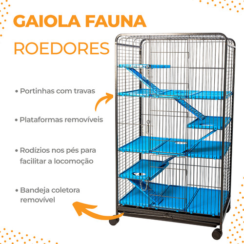 Viveiro Gaiola Grande Hamster Coelho Porquinho Casa Trinca