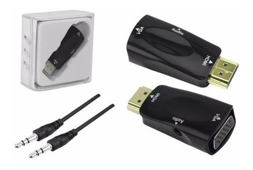 Cable Convertidor De Hdmi A Vga Video Con Salida Stereo 8694