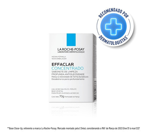 La Roche-Posay Effaclar Concentrado sabonete barra caixa 70g