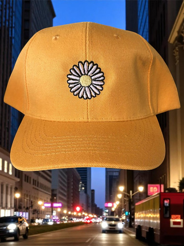 Gorra Bordada Curva Margarita G.dragon Trailero Ajustable Amarillo Único