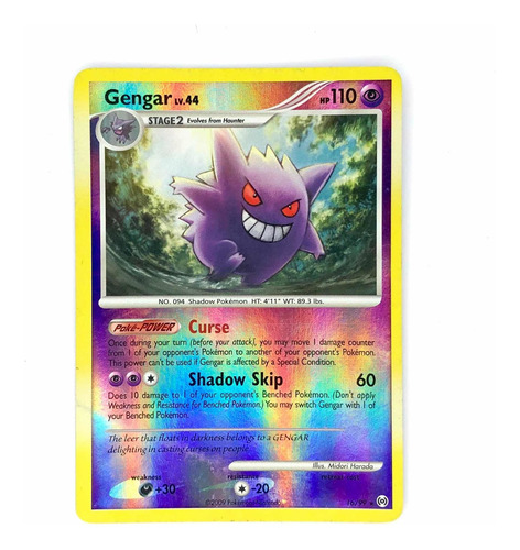 Gengar 16/99 Holo - Carta Original Pokémon Platinum Arceus