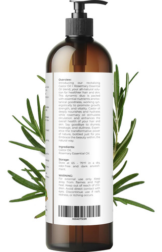 Aceite De Ricino Y Aceite De Romero Para El Crecimiento Del