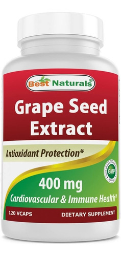 Extracto De Semilla De Uva De 400mg Best Naturals 120 Tab