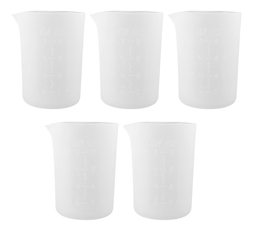 Vasos De Silicona De 5 Piezas Para Resina, Taza De Medición