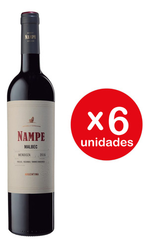 Vino Tinto Nampe Malbec 750ml X6u