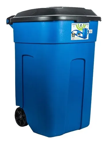Tacho Azul Contenedor 135 Lts Tacho Plastic Trends Colores Con Ruedas Color Azul ...