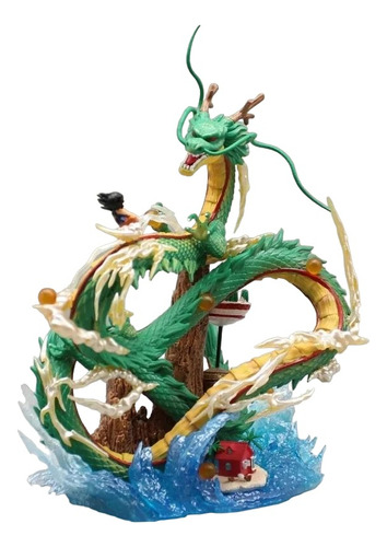 Figura 3d De Colección Diorama Shenlong Goku 23cm