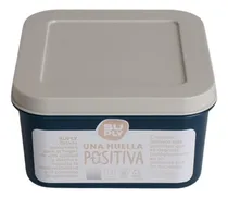 Comprar Taper Hermetico Viandas Apto Microondas Organizador 1,2l Color Azul\u002Fcrema