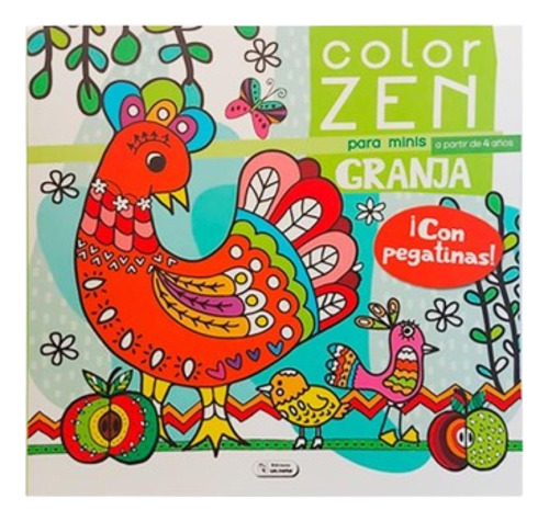 Libro Color Zen Para Minis Granja Con Pegatinas