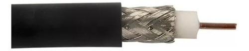 Cable Coaxil Grueso Rg6 Negro - Feplast - Rollo X10 Metros
