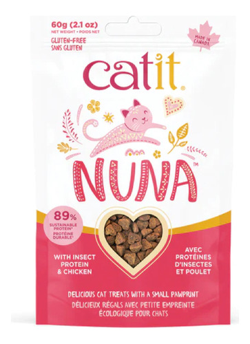 Catit Snack Nuna Proteina De Insecto Y Pollo, Gato 60gr
