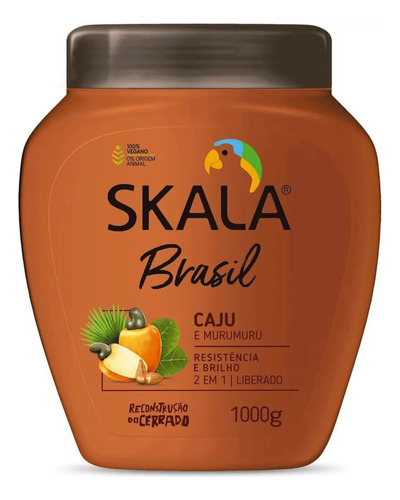 Skala Máscara Cajú Vegana Cabello Reconstrucción Brillo 1kg