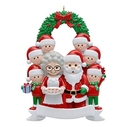 Adornos De Navidad Personalizados Familia De 8 Personas...