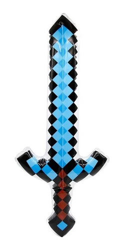 Espada Minecraft De Diamante 60 Cm Inflable Juguete Niños