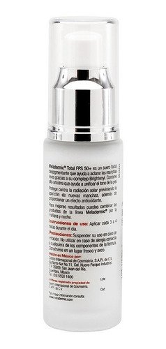 Imagen 5 de 7 de Suero Facial Aclarador Despigmentante Meladermic Fps 50+ 30g