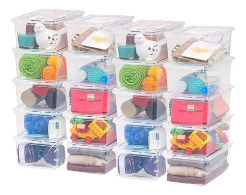 Star Organizador de zapato cajas organizador multiuso caja con tapa x 20 unidades color transparente