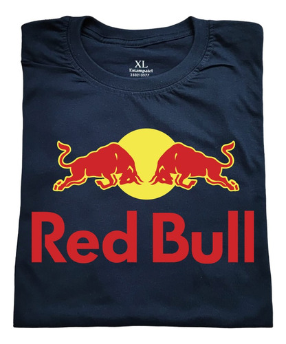 Camiseta Redbull Estampada Formula Uno Amarillo Y Rojo