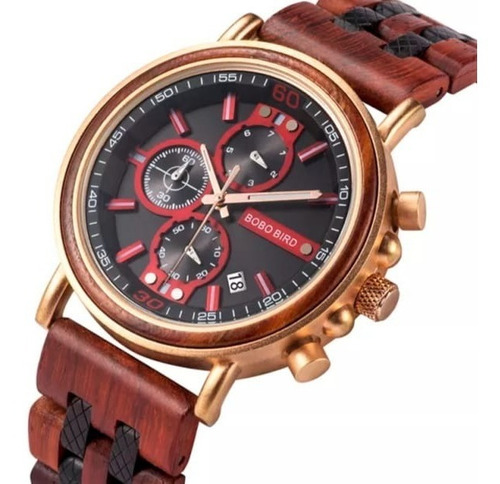 Reloj Bobo Bird De Madera Y Acero Inoxidable Para Hombre  