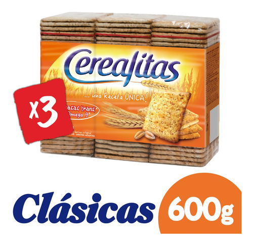 Pack X 16 Unid Galletitas   600 Gr Cerealita Galletitas Cra