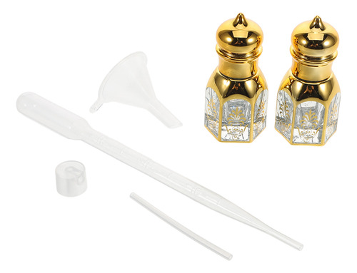 Frascos Enrollables De Aceite Esencial Dorado, 2 Unidades, P