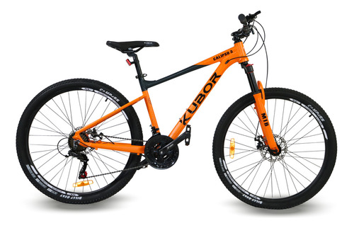 Mountain bike Kubor Calipso 3 R27.5 21v frenos de disco mecánico cambios Shimano Tourney y Shimano Tourney TZ color naranja