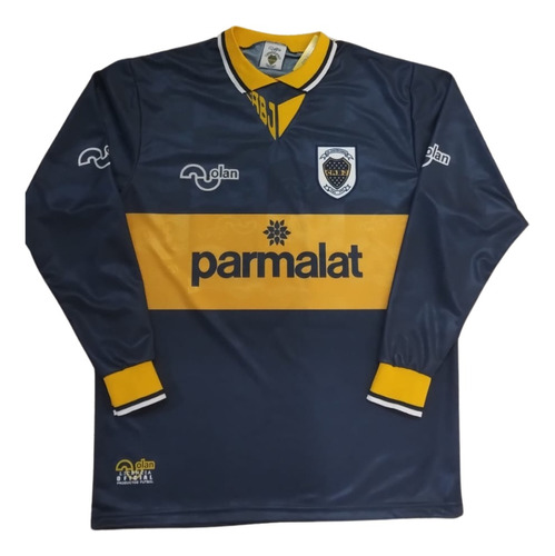 Camiseta Boca Juniors Olan Parmalat 1995 - Manga Larga