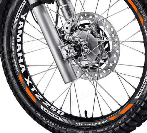 Friso + Adesivo Refletivo D8 Roda Moto Yamaha Xtz 250 Lander