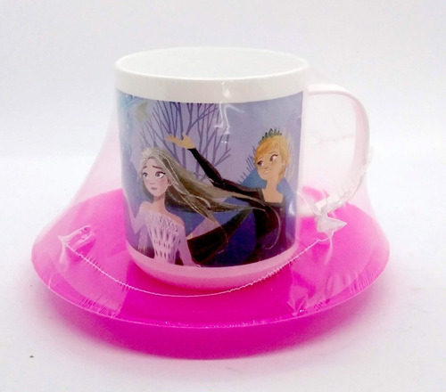 Taza Con Plato Frozen Cresko Rayuela Fa015