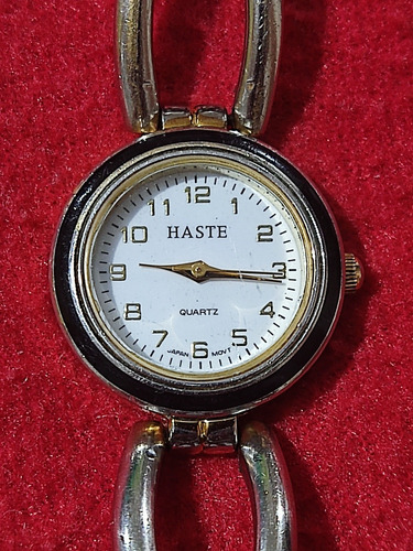 Reloj Mujer, Haste Quartz, Japan Movt, Bisel Negro (vintage)