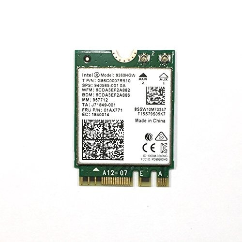 Intel Wireless-ac 9260, 2230, 2x2 Ac + Bt, Gigabit, Vpro