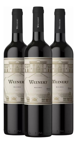 Vino Weinert Malbec X3 750ml Armanat Vinos Envios