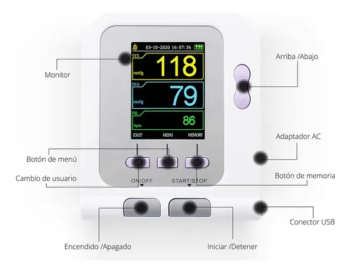 Monitor Multiparametro | Presión Oximetro Pulso - Topmedic