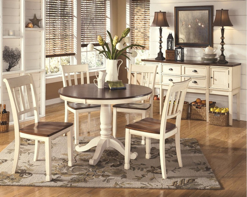 Juego De Sillas De Comedor Casual Vintage Set De 2 Tonos