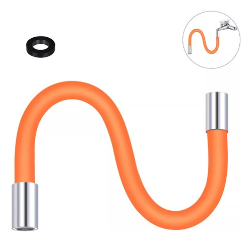 Manguera Flexible Silicona 30 Cm Grifo Canilla 360 Extensor