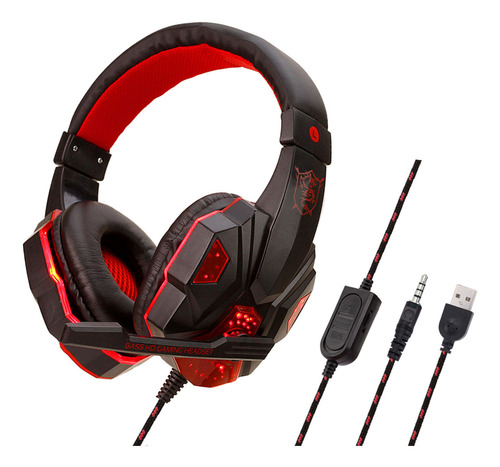 Auriculares Para Juegos Con Cable Sy830mv Con Micrófono, Aux