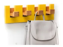Comprar Perchero Madera Laqueado De Pared Nordico Perchas Rebatibles