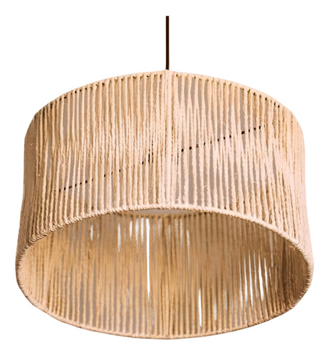 Kit 2 Lustre Pendente Rústico Grande 50cm Sisal Com Fio