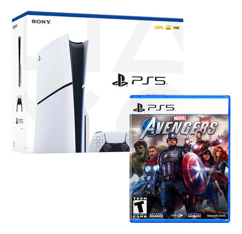 Consola Ps5 Slim Con Lector De Discos + Marvel Avengers