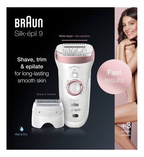 Depiladora Eléctrica Mujer Braun Silk-épil 9, 9-720